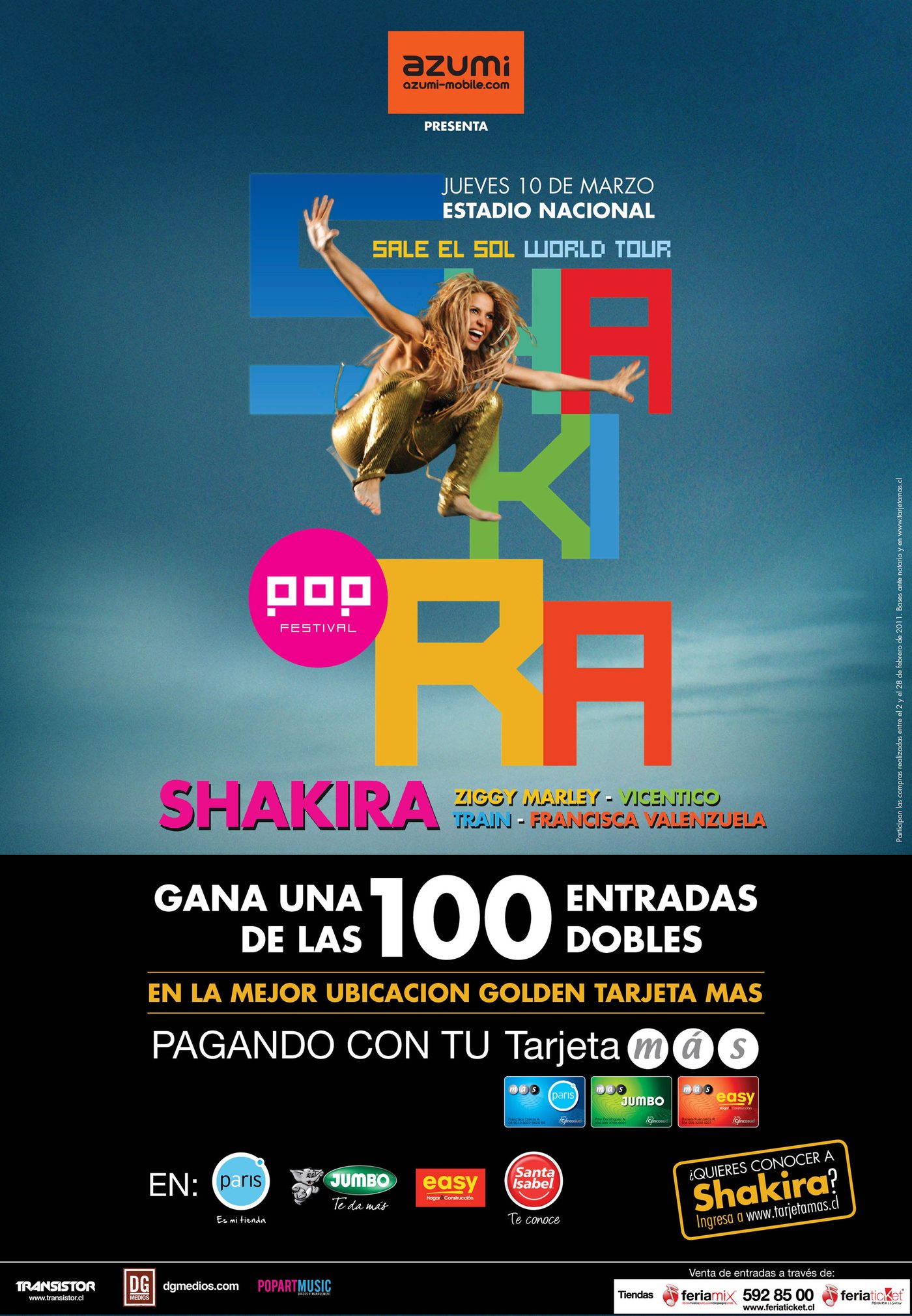 Shakira 'Sale el Sol' world tour